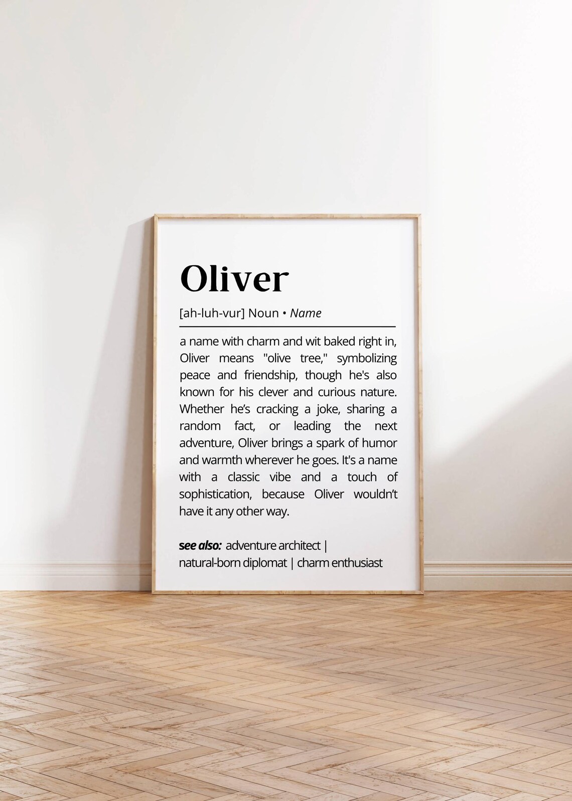 Oliver Name Definition Nursery Decor Art Print - Image 2