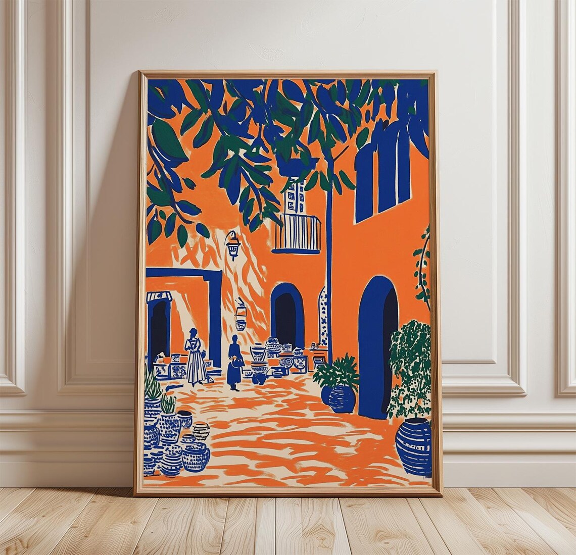 Mediterranean Courtyard, Market Wall Art Print