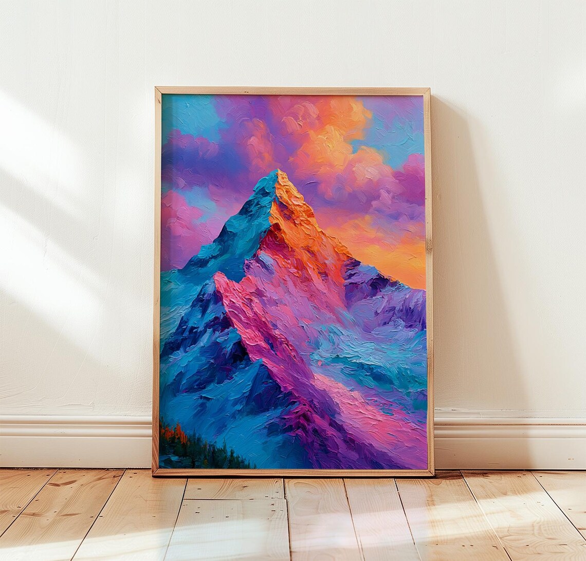 Mountain Landscape - Vibrant Abstract Nature Poster