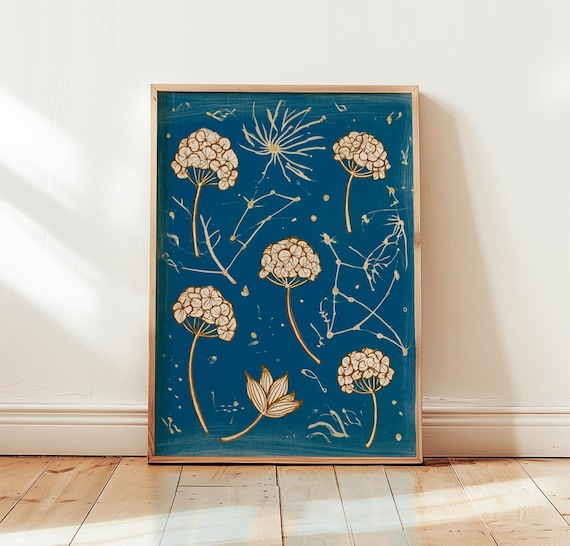 Celestial Botanical Scandinavian Art Print
