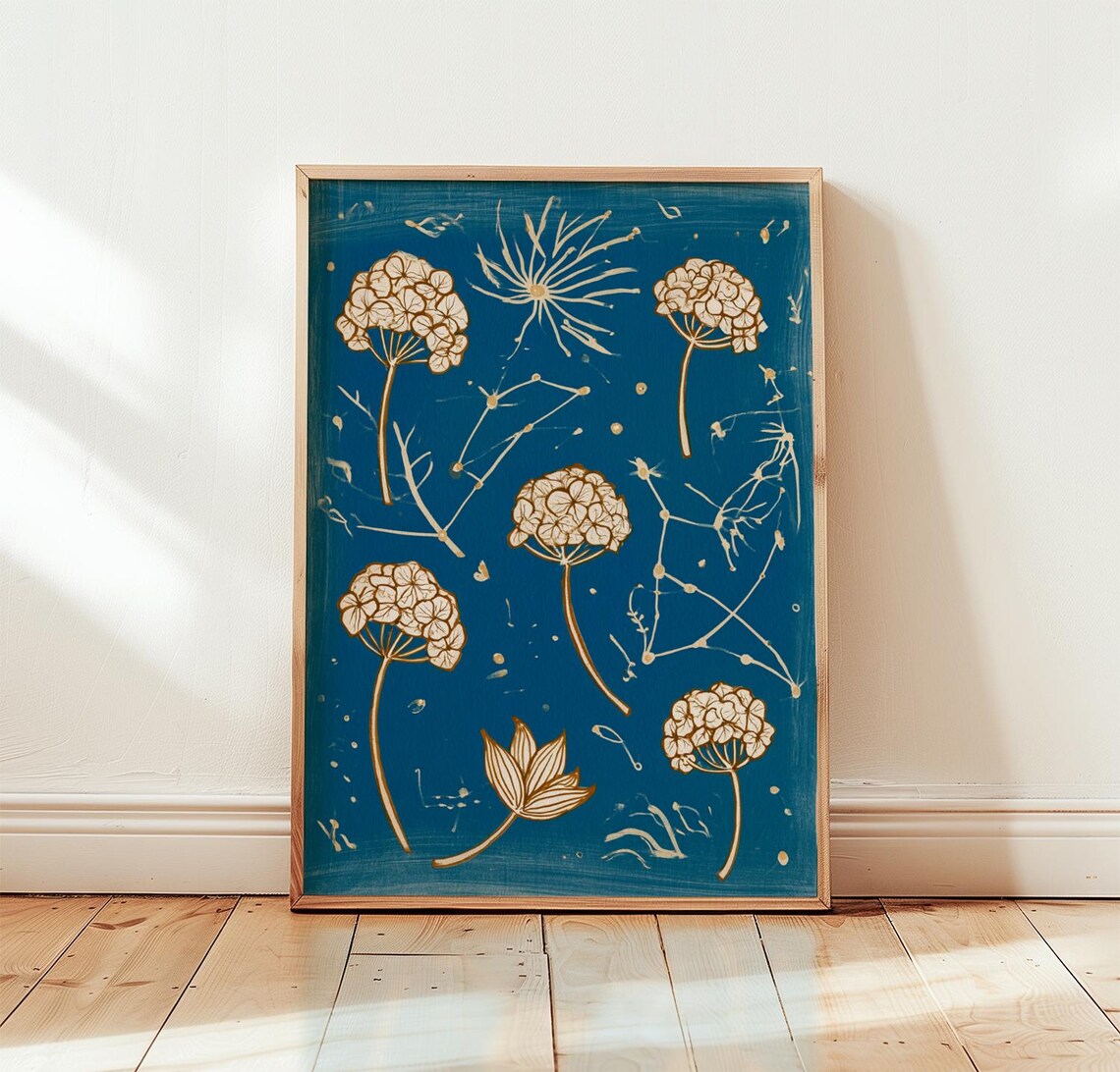Celestial Botanical Scandinavian Art Print