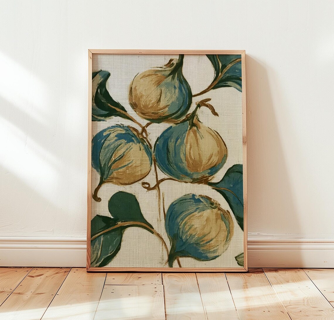 Fig Botanical Poster, Vintage Mediterranean Kitchen