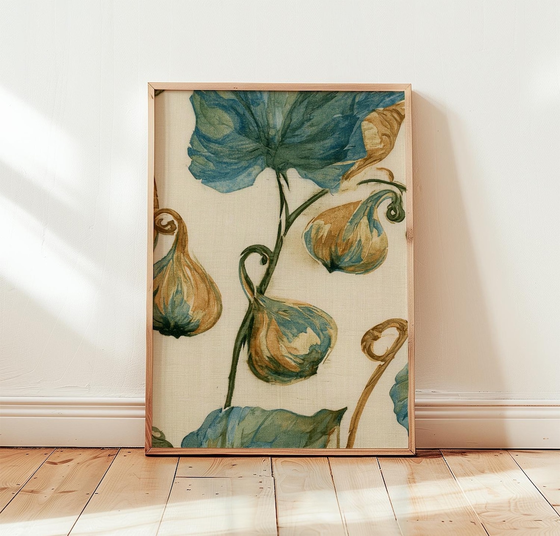 Fig Botanical Vintage Poster, Mediterranean Kitchen