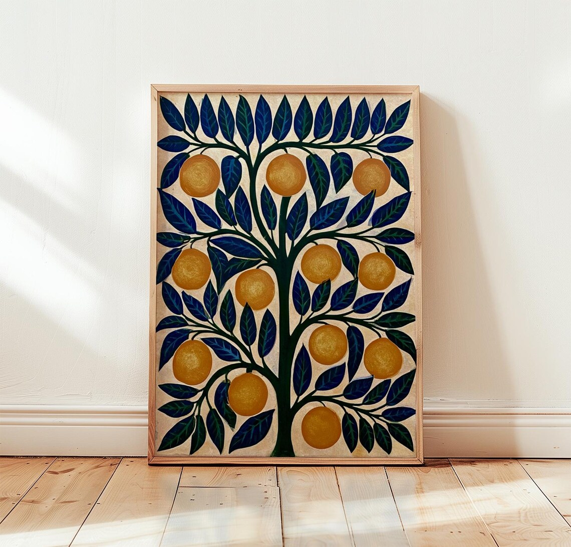 Orange Tree Mediterranean Botanical Art Print