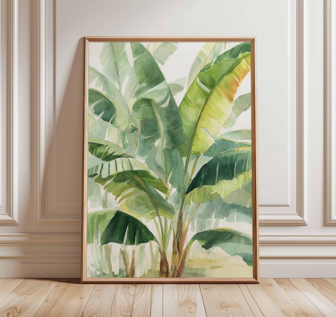 Banana Leaf Tropical Botanical Poster Print