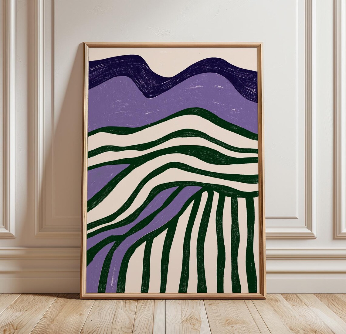 Abstract Landscape Poster Print, Purple Minimal