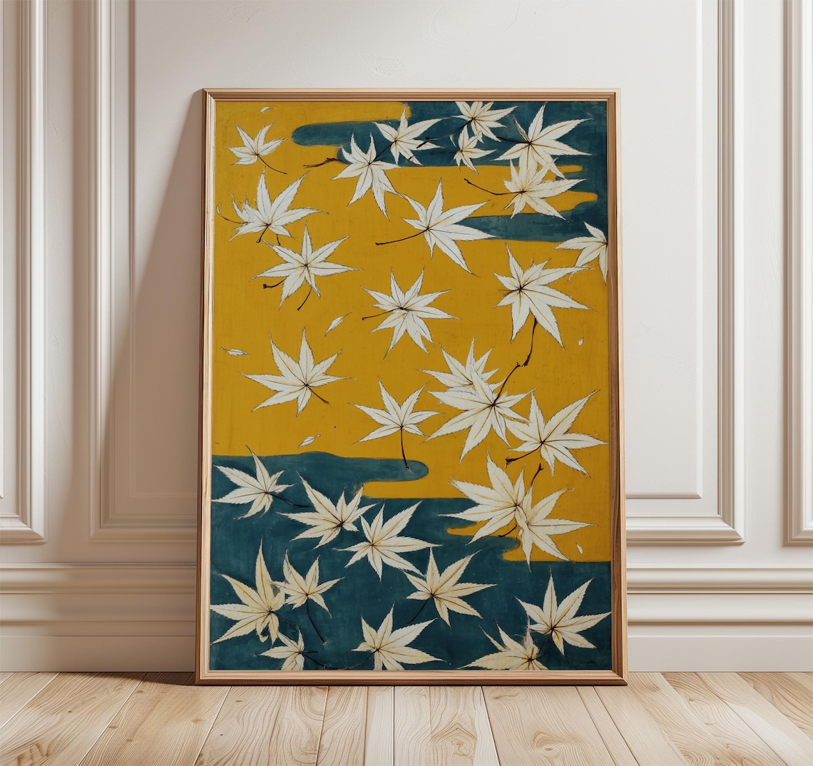 Japanese Maple Leaves Vintage Botanical Art Print