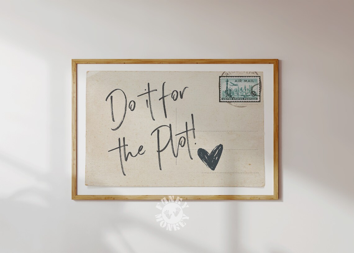 Do It For The Plot Retro Postcard Art Print