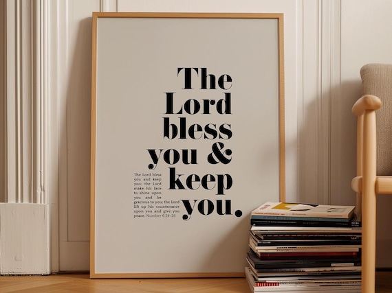 Numbers 6:24-26 Aaronic Blessing, Modern Art Print
