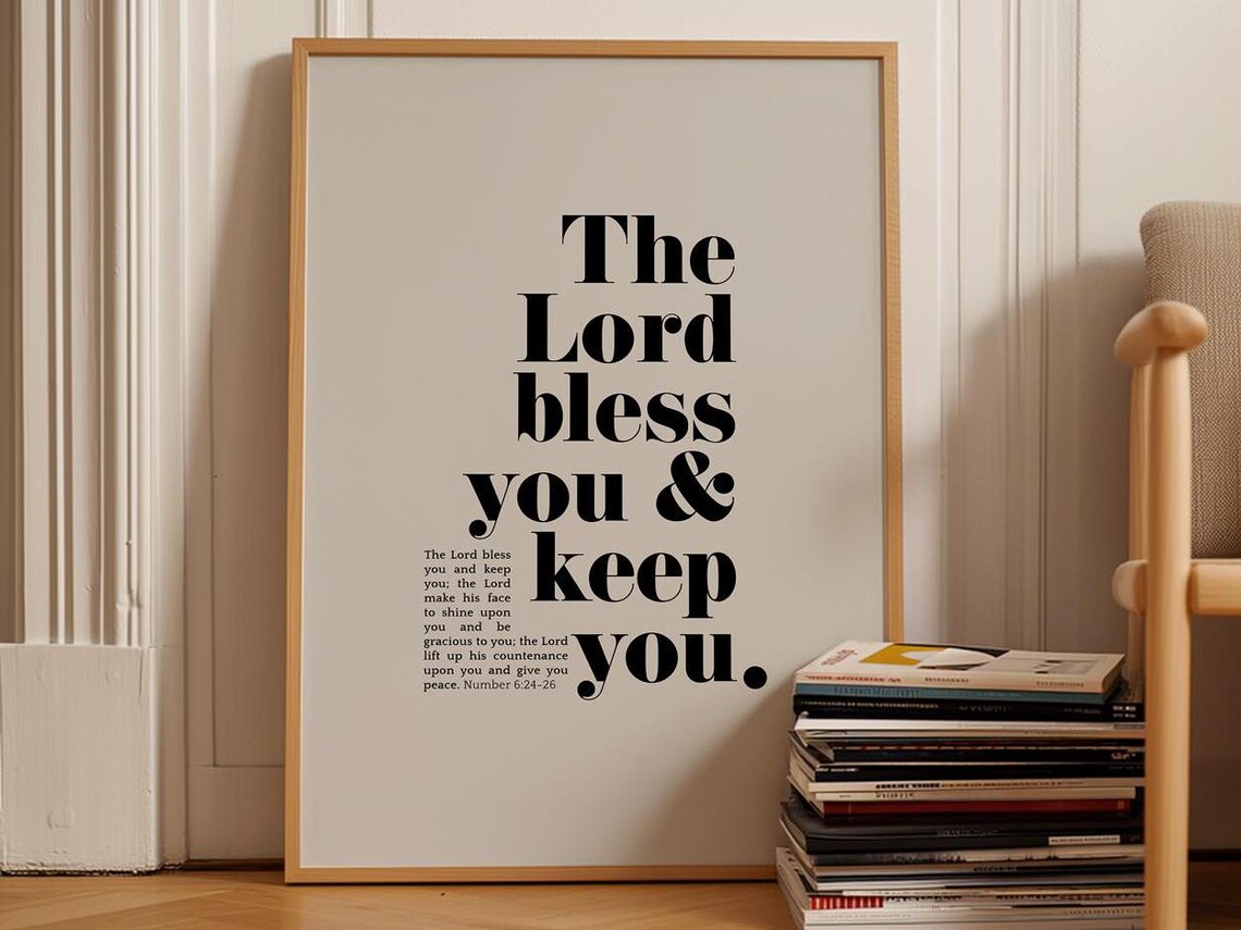 Numbers 6:24-26 Aaronic Blessing, Modern Art Print