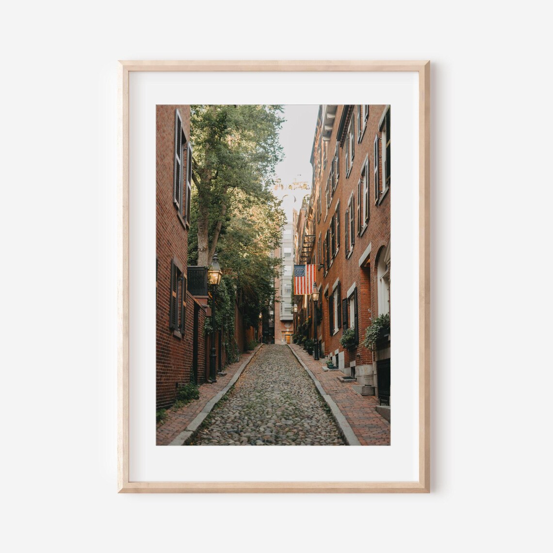 Boston Acorn Street, Historic New England Art Print