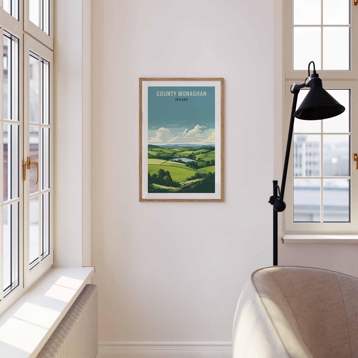 County Monaghan Ireland Illustration Travel Poster - Image 3