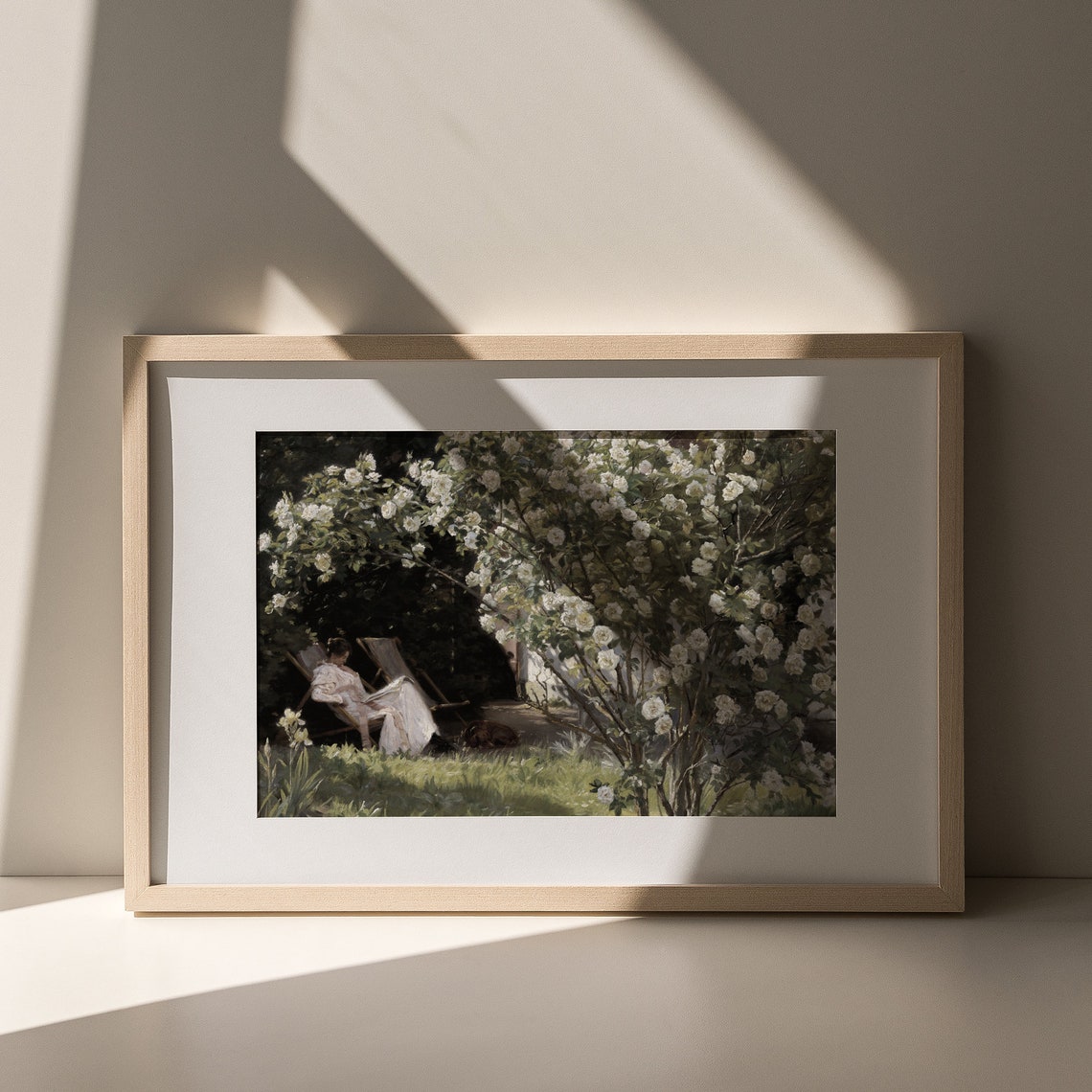 Woman Reading Under Blooming Roses Vintage Impressionist Garden Poster - Image 5