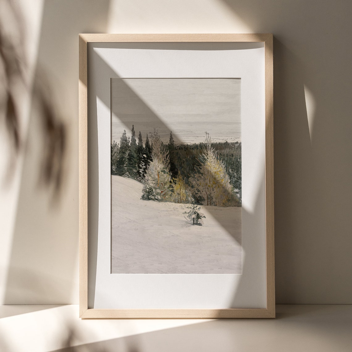 Snowy Evergreen Forest Trees Winter Woodland Landscape Poster - Image 5