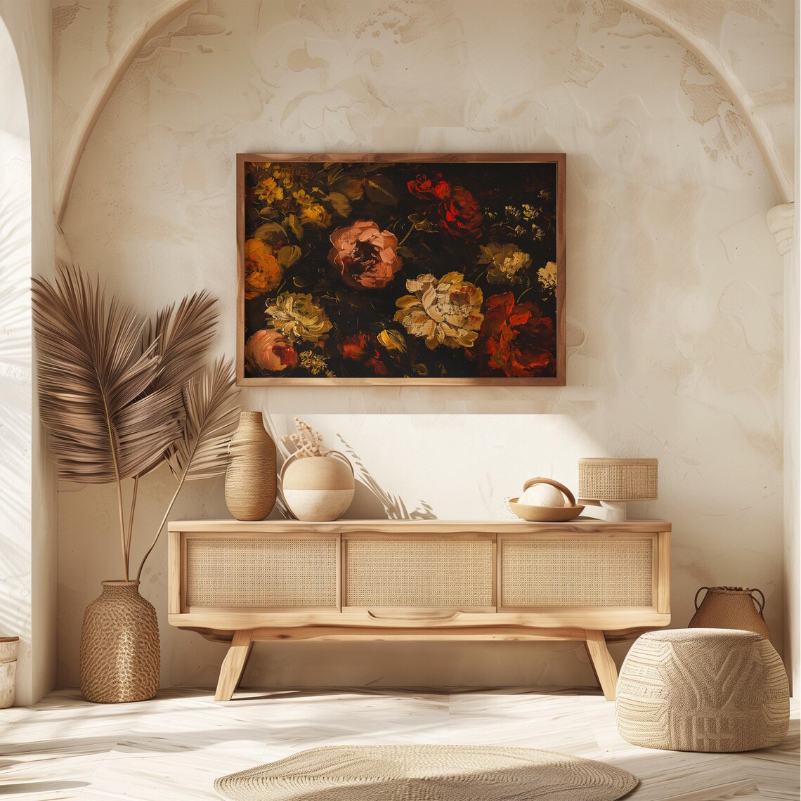 Dark Moody Floral Oil Painting Vintage Dutch Still Life Poster - Image 7