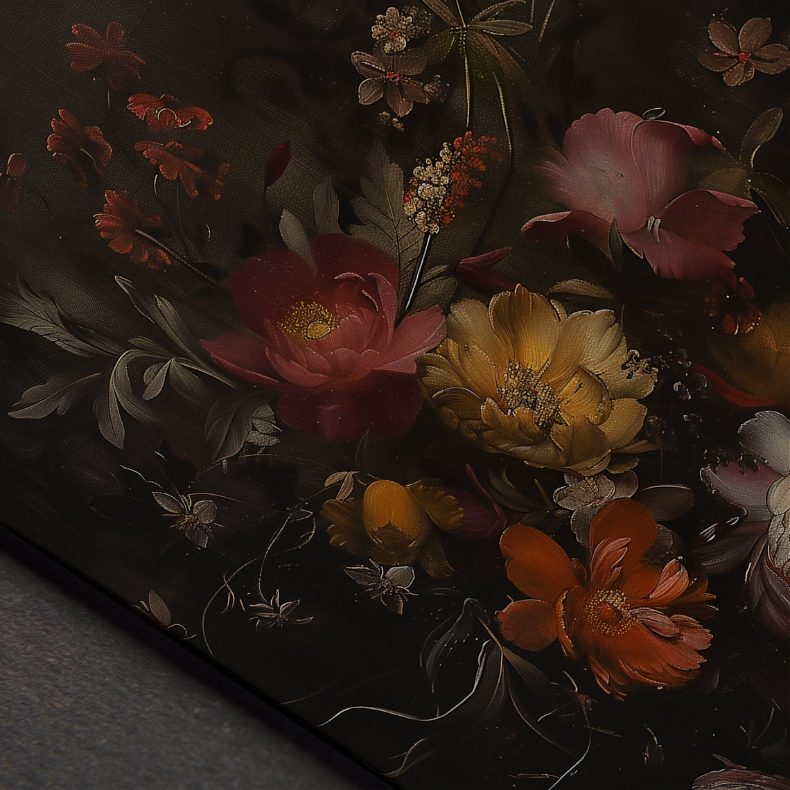 Dark Academia Fall Floral Painting Moody Botanical Bouquet Poster - Image 7