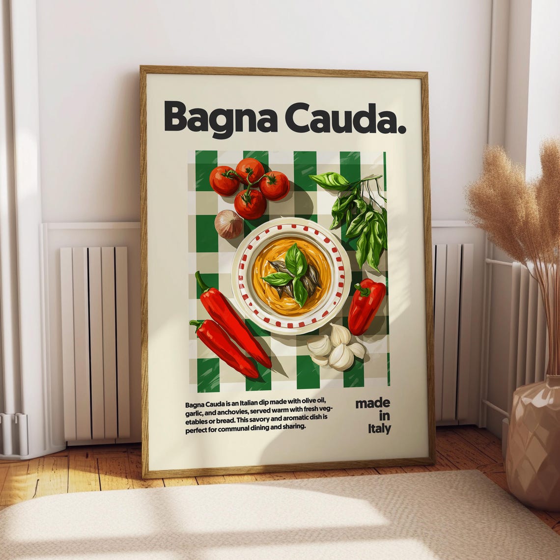 Bagna Cauda Warm Italian Garlic Anchovy Dip Sharing Food Poster