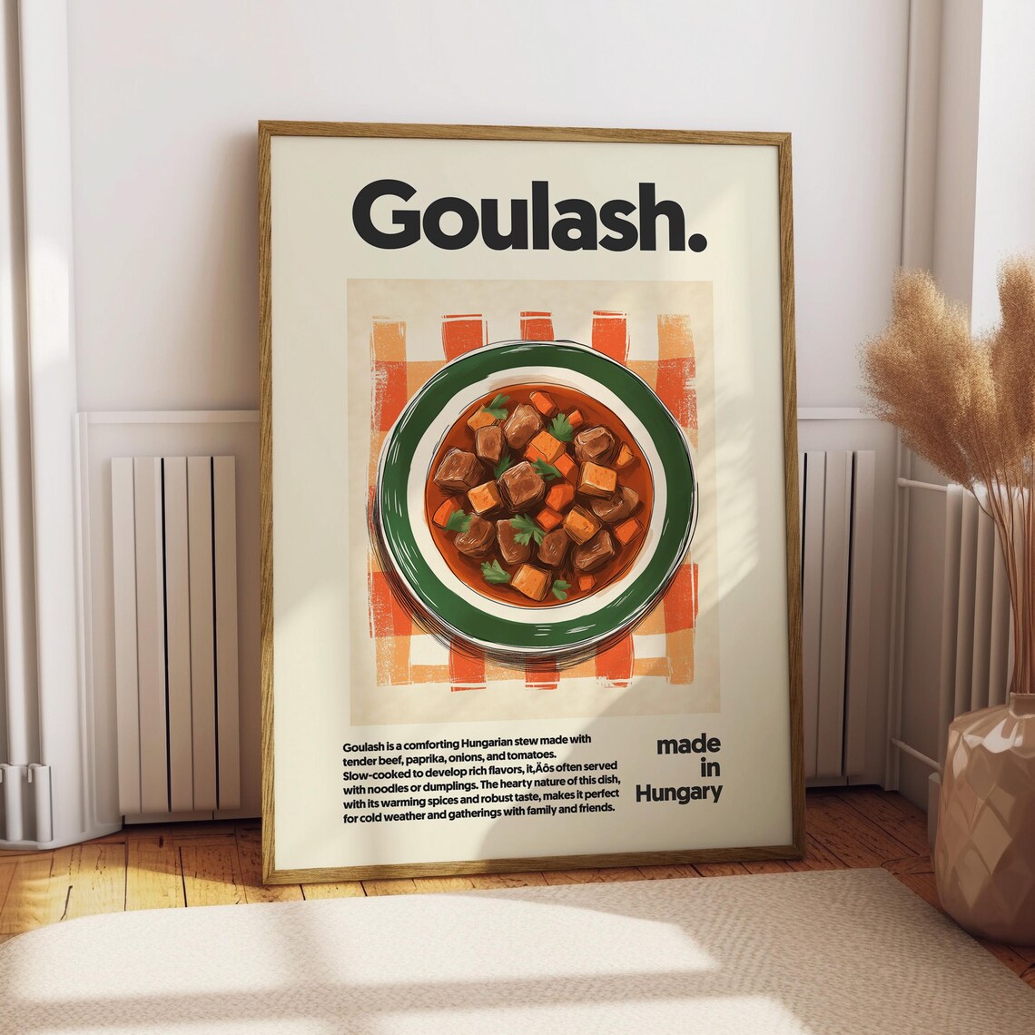 Goulash Kitchen Decor Art Print, Hungarian Dish