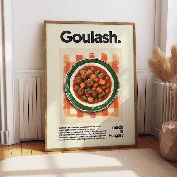 Goulash Kitchen Decor Art Print, Hungarian Dish