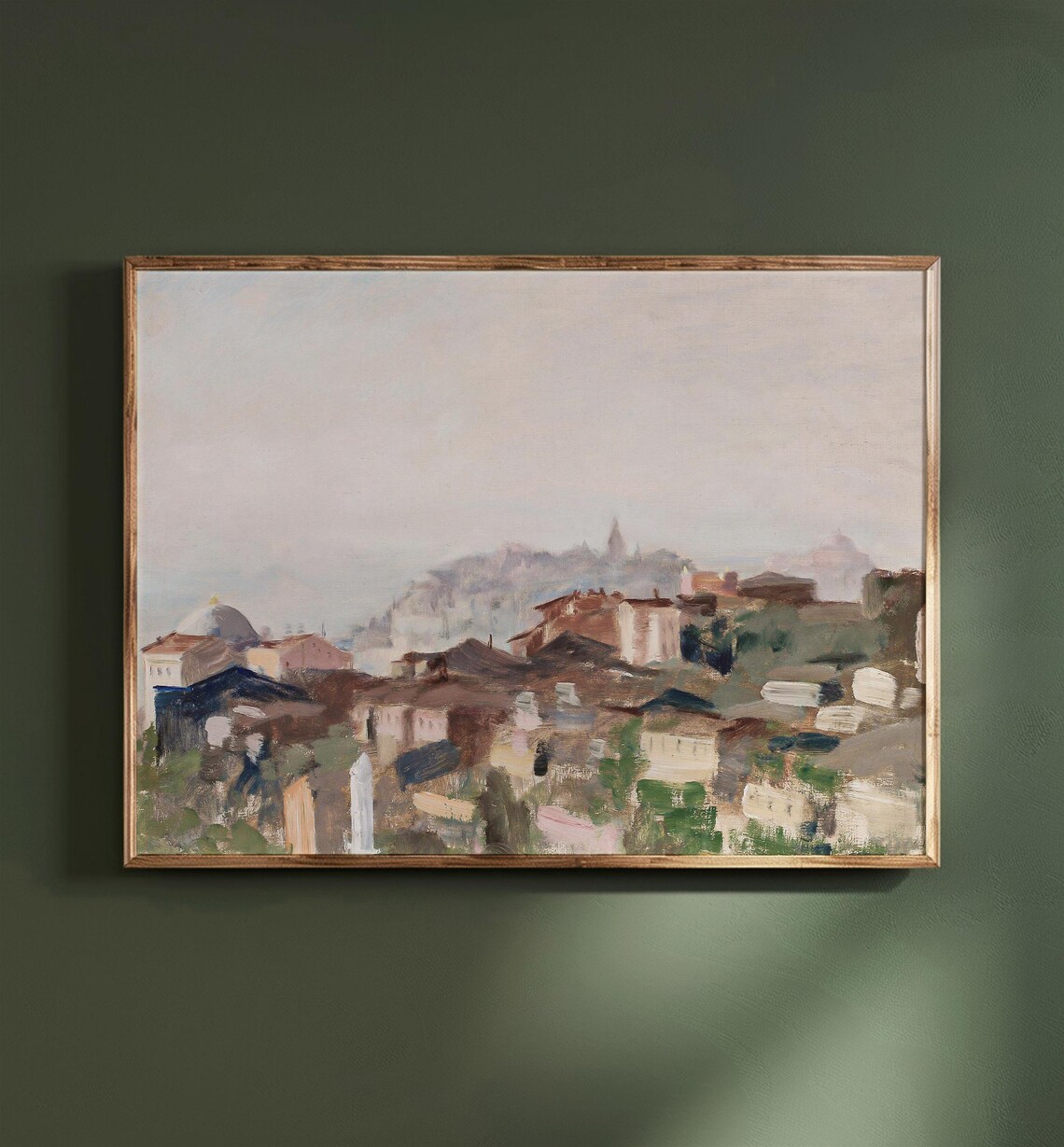 Vintage Serene Cityscape In Mist, Art Print - Image 2