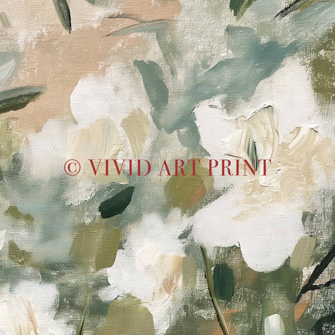 Abstract Floral Impressions, Spring Elegance Art Print - Image 4