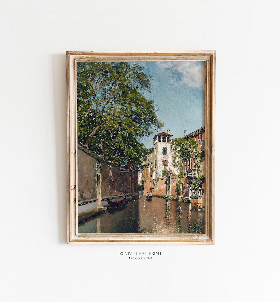 Venice Canal Vintage Romantic Cottage Core Art Print