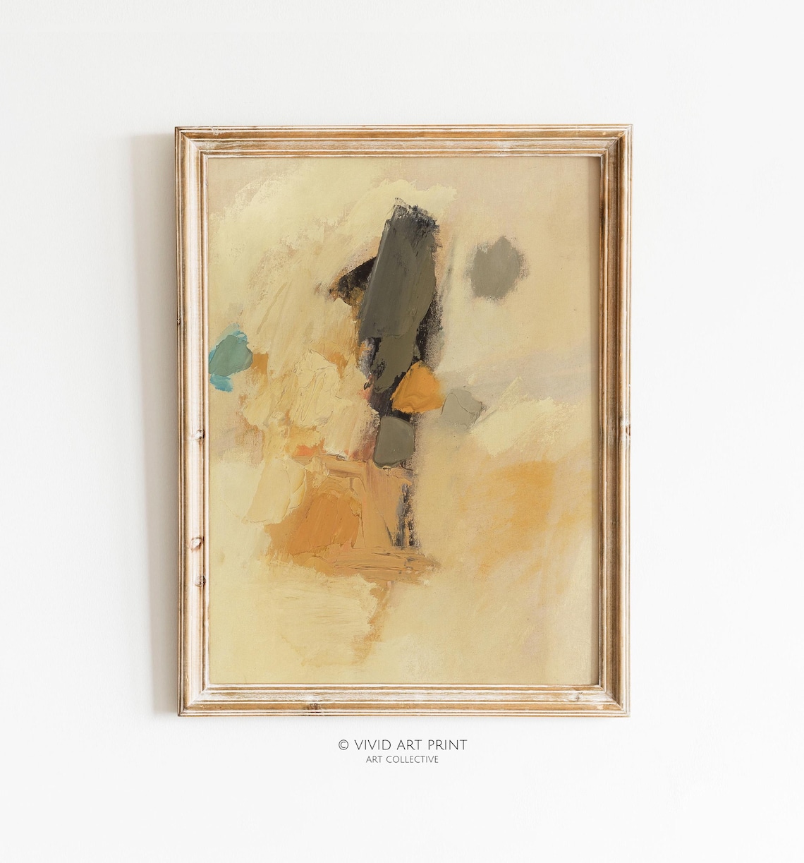 Modern Abstract Vintage Muted Rustic Minimalist Art Print