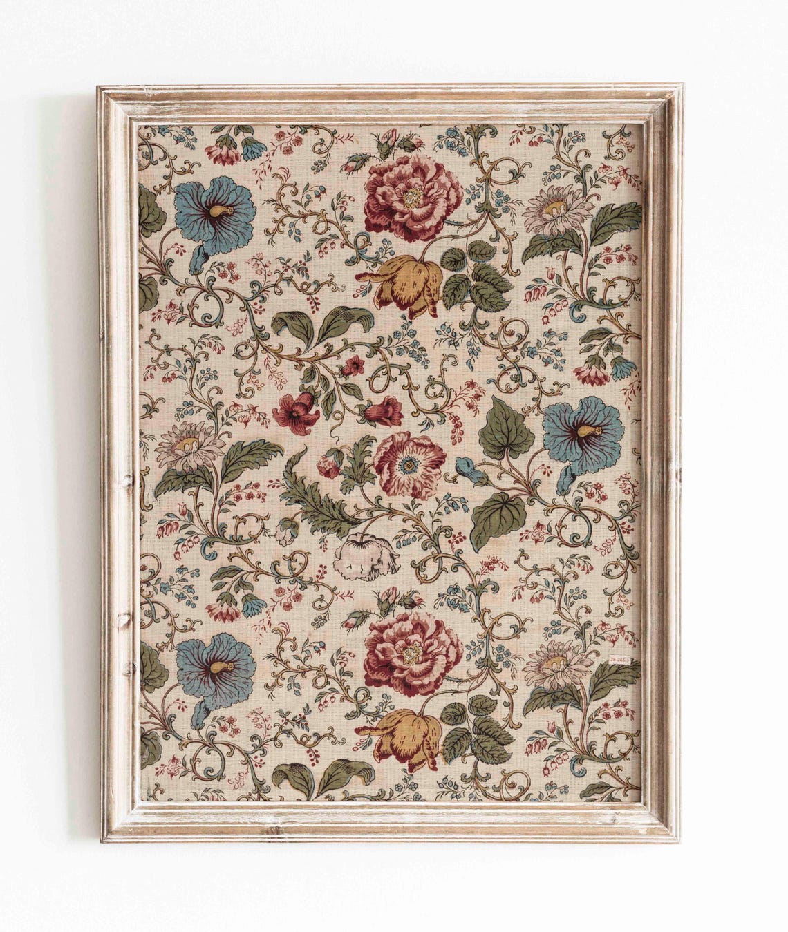 Antique Neutral Floral Pattern, Vintage Art Print - Image 2