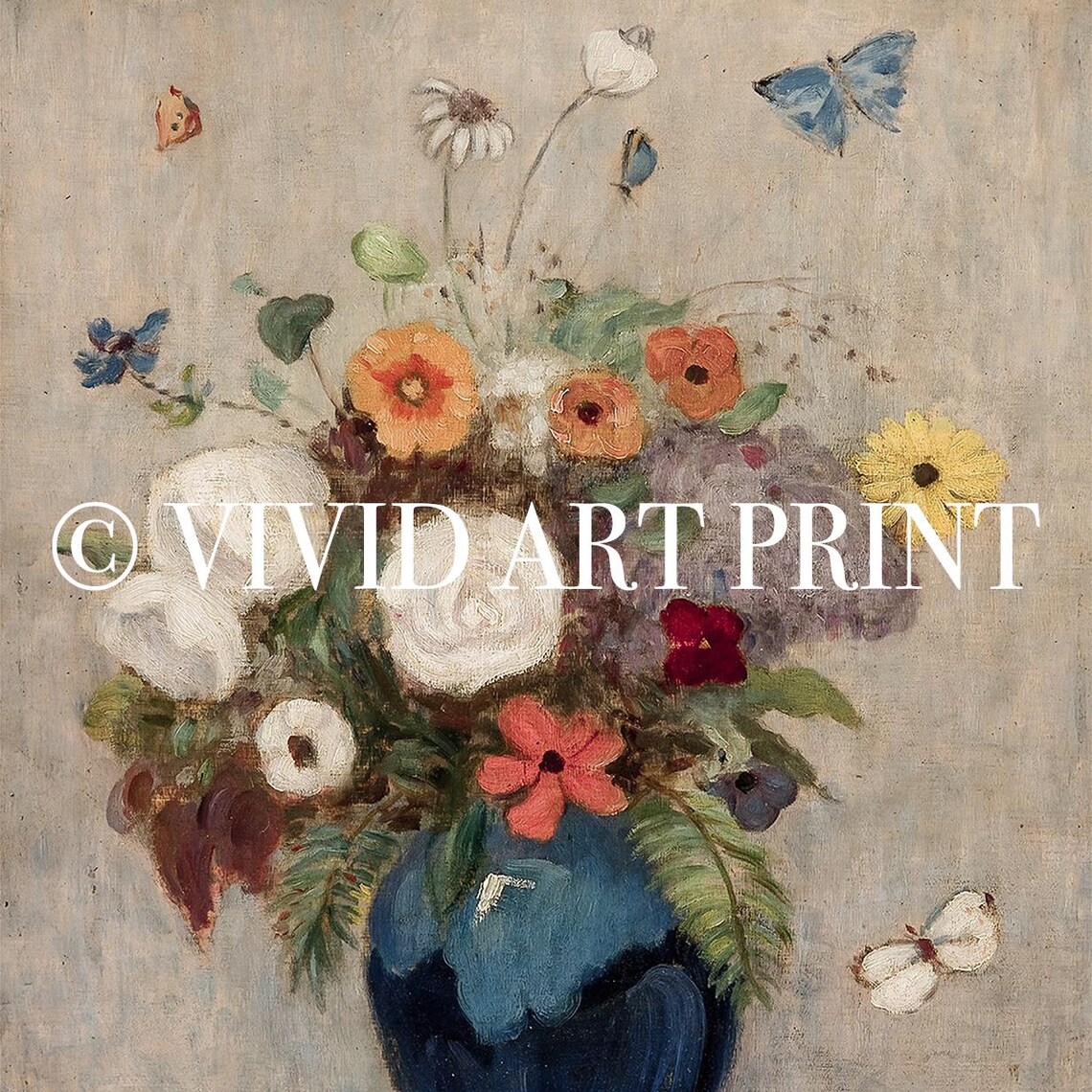 Vintage Flowers and Butterflies Nursery Decor - Image 4