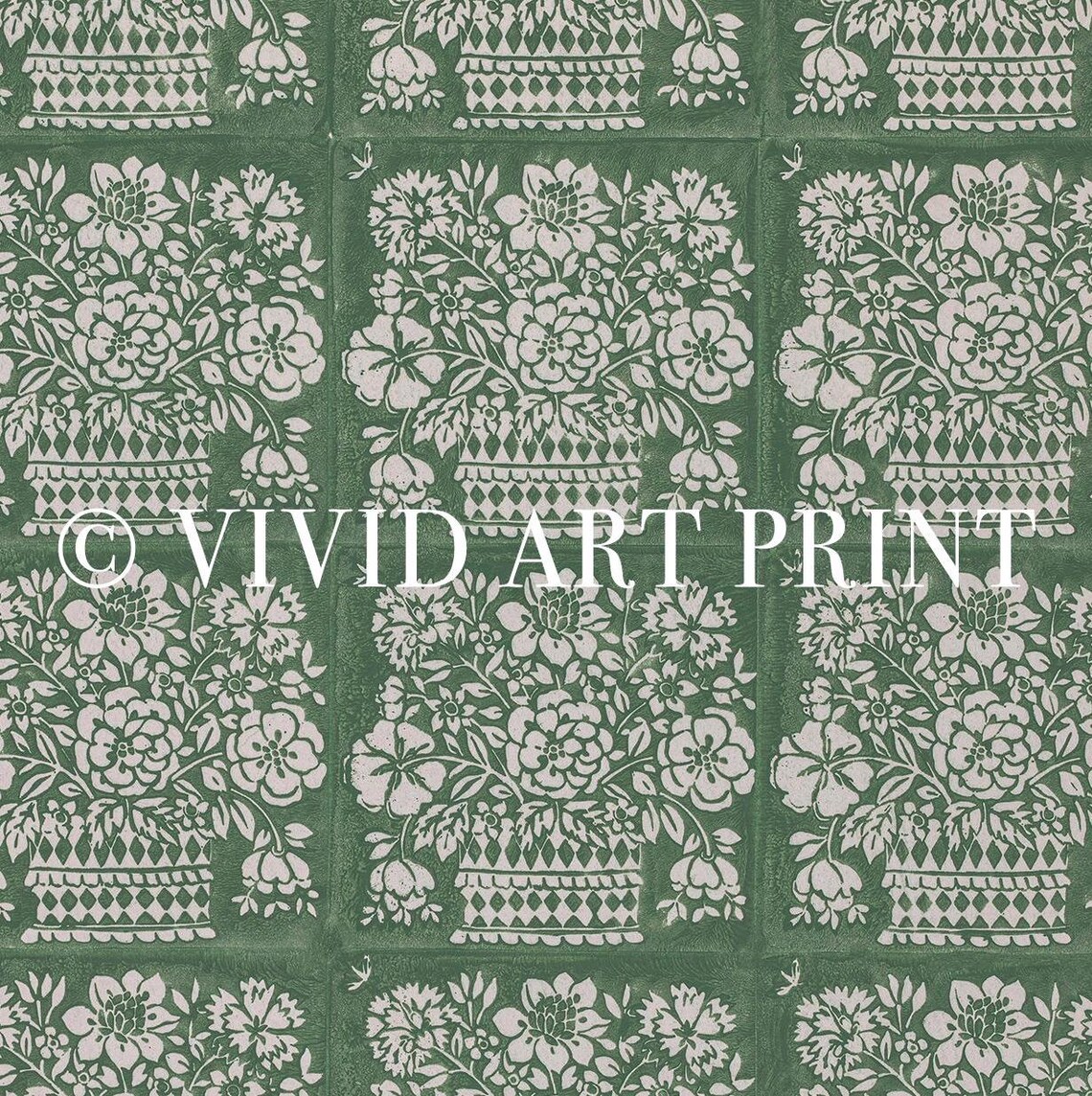 Antique Botanical Pattern, Vintage Cottage Core Floral - Image 4