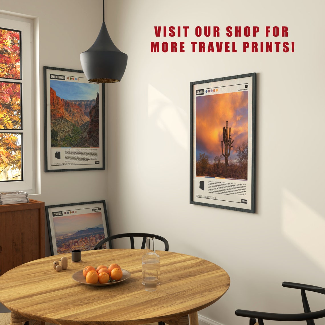 Arizona Grand Canyon State Saguaro Cactus Desert Sunset Poster - Image 6