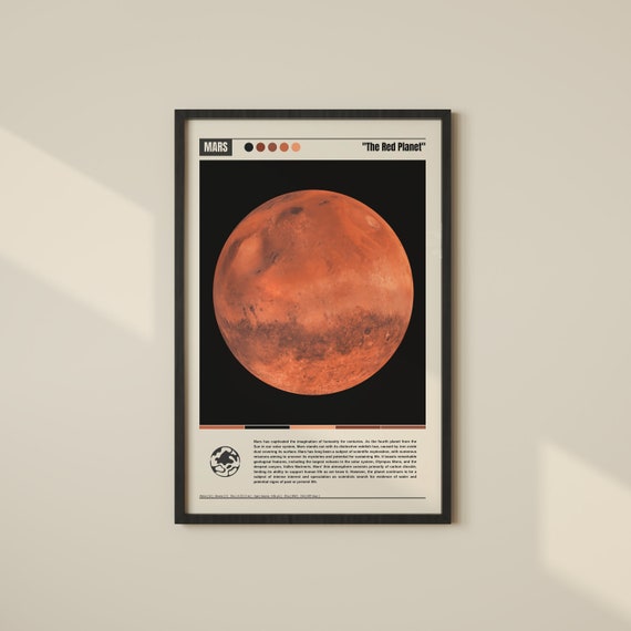 Mars Planet Art Print, Space & Astronomy Decor
