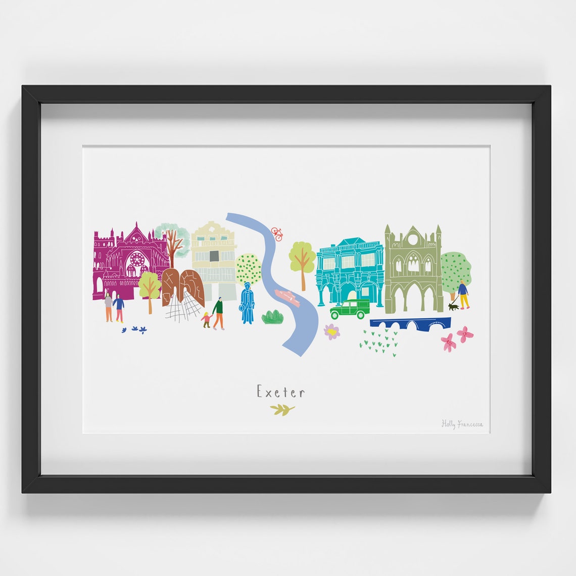 Winchester Skyline Cityscape Landmarks Art Print