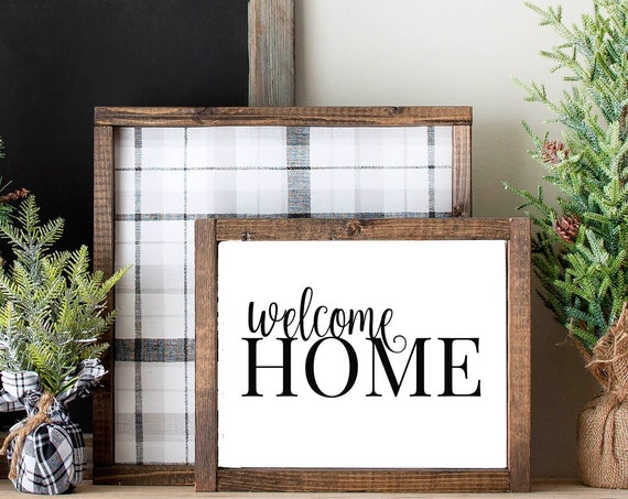 Welcome Home Entry Sign Guest Room Decor 5x7 8x10 11x14 16x20 Black And White Print Foyer Typography Sign Farmhouse Sign Diy Decor