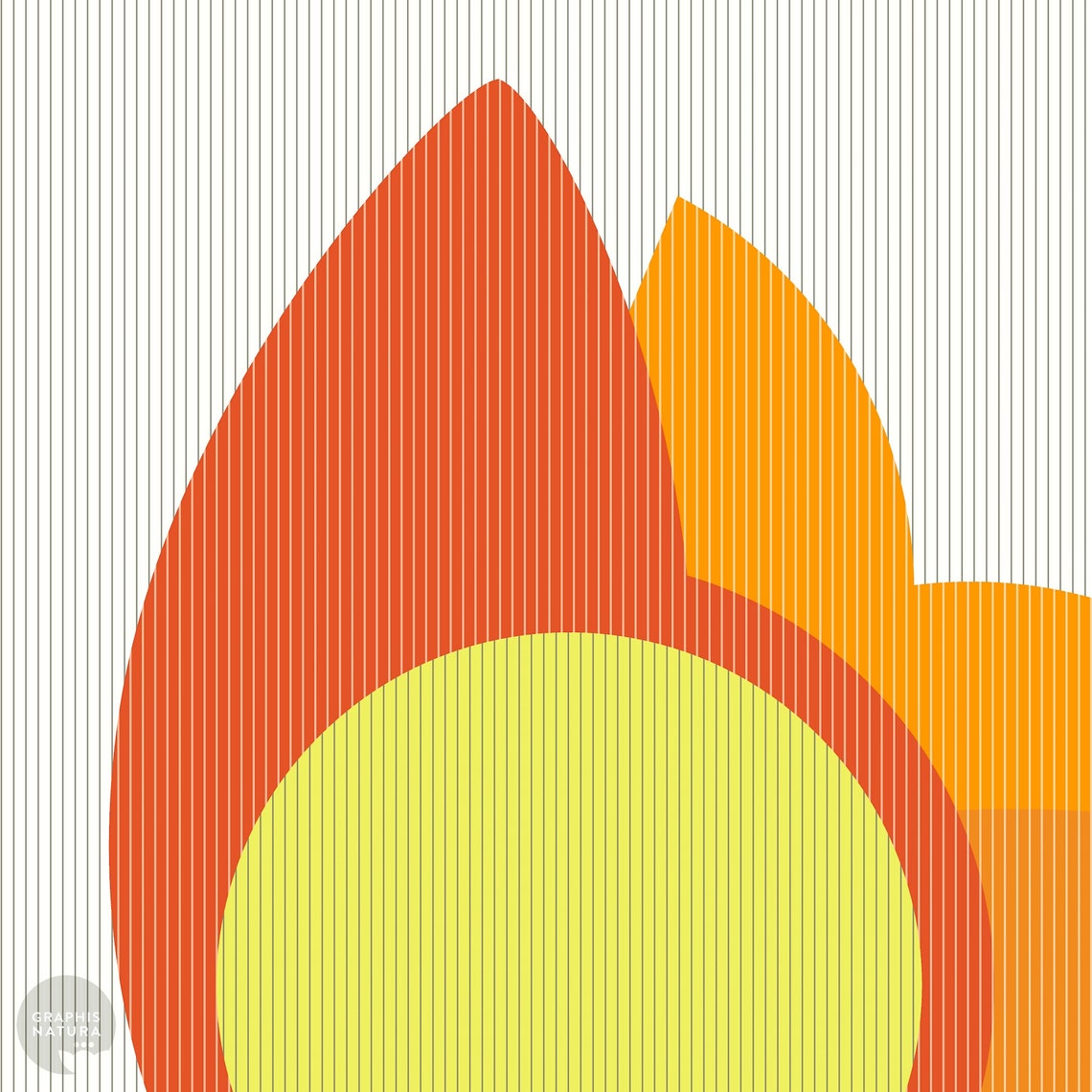 Modern Flower Art Flora Form Print Modern Floral Print Geometric Flower Art Colorful Flower Print Mod Scandi Minimalist Wall Art - Image 2