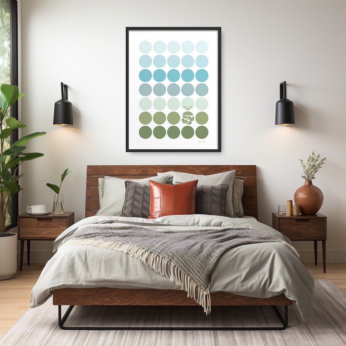 Ladybug Art Print Minimalist Ladybug Poster Blue Ladybug Wall Art Wildlife Wall Art Nature Lovers Modern Decor - Image 5