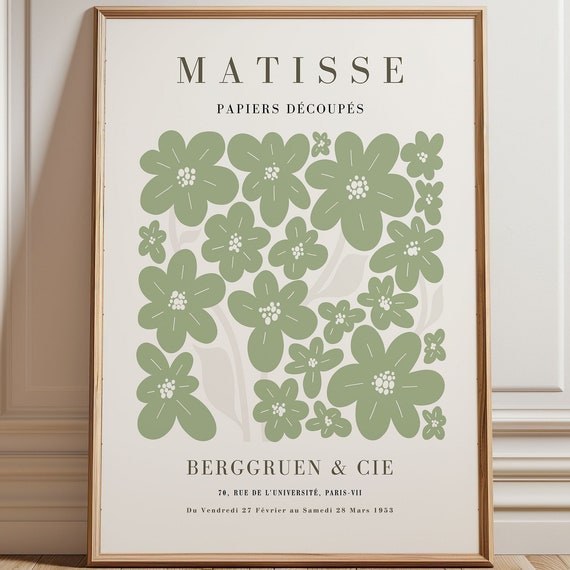 Matisse Flower Print, Botanical Wall Art