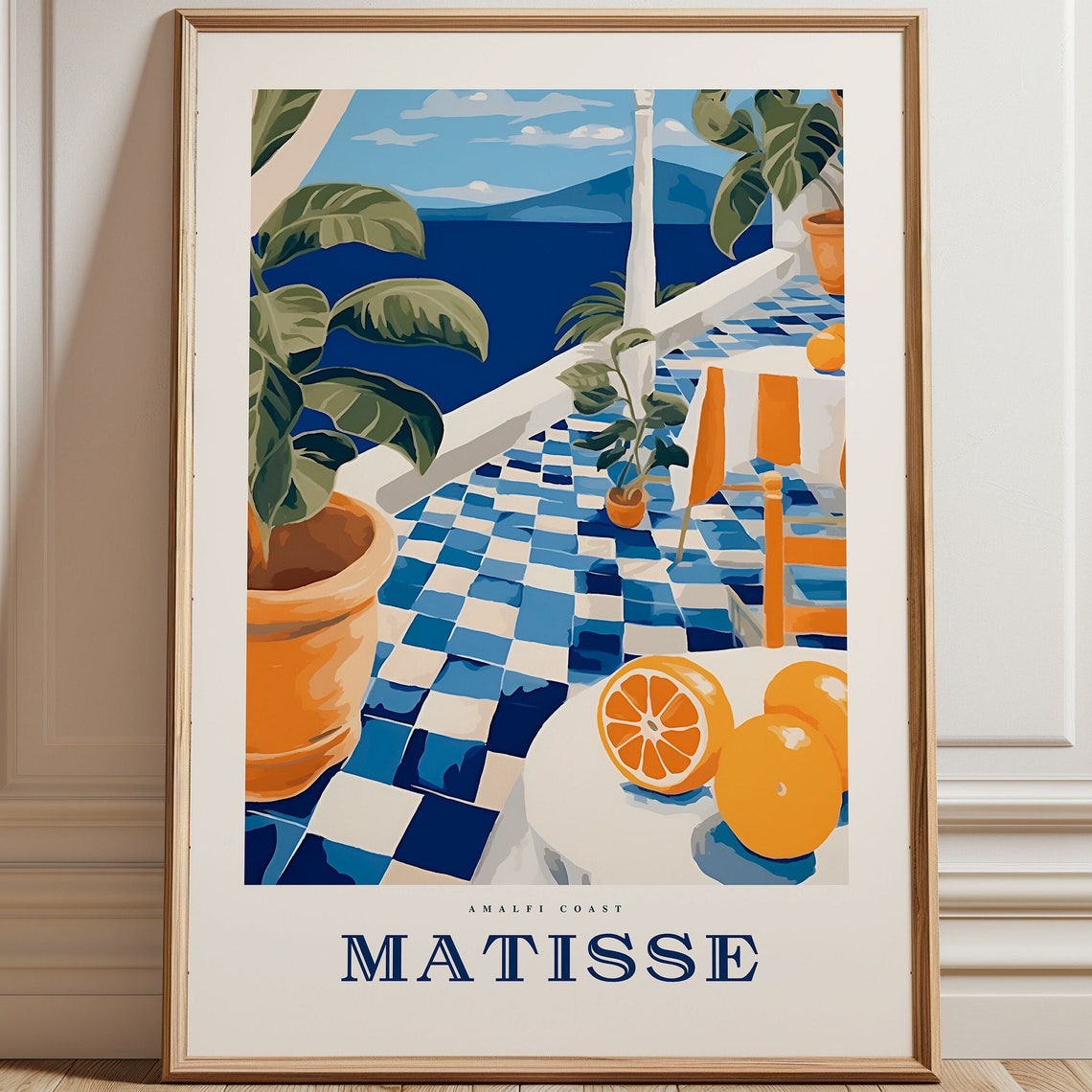 Matisse Inspired Amalfi Coast Art Print