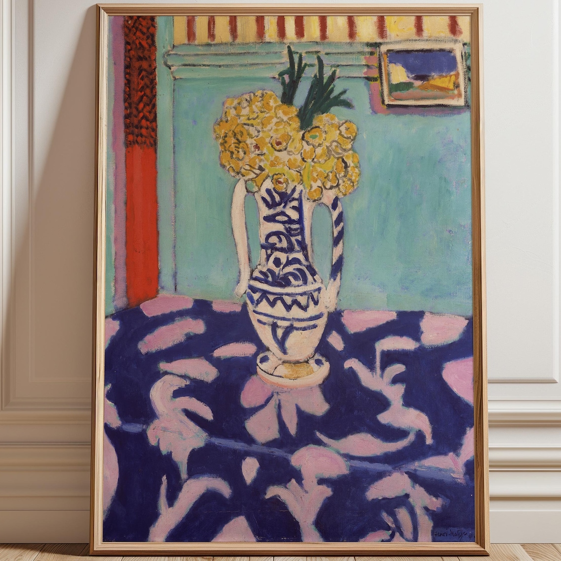 Henri Matisse Les Coucous Tapis Bleu Et Rose, Art Print