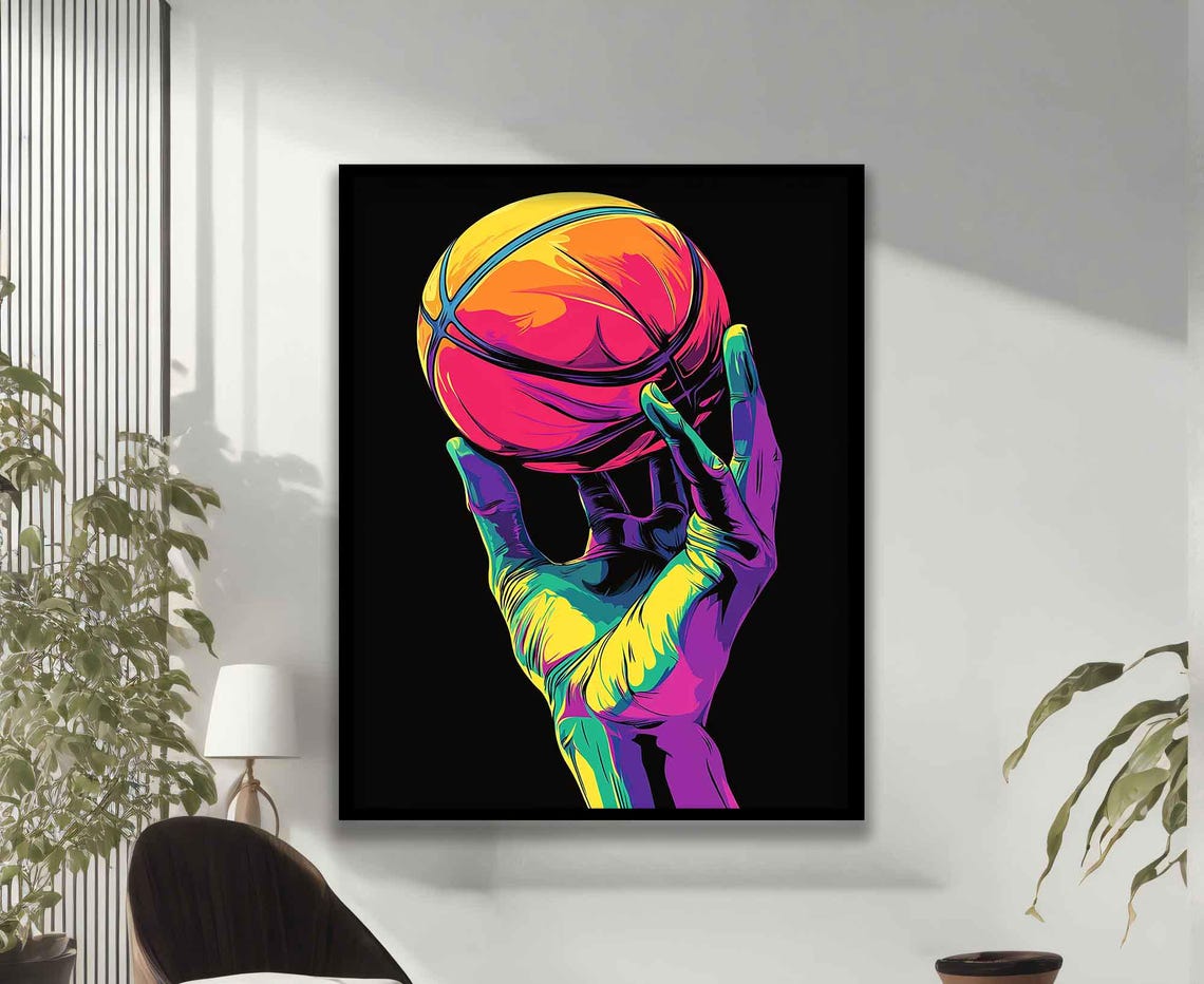 Basketball Poster Basketball Prints Basketball Gifts Basketball Poster Basketball Fan Gift - Image 3