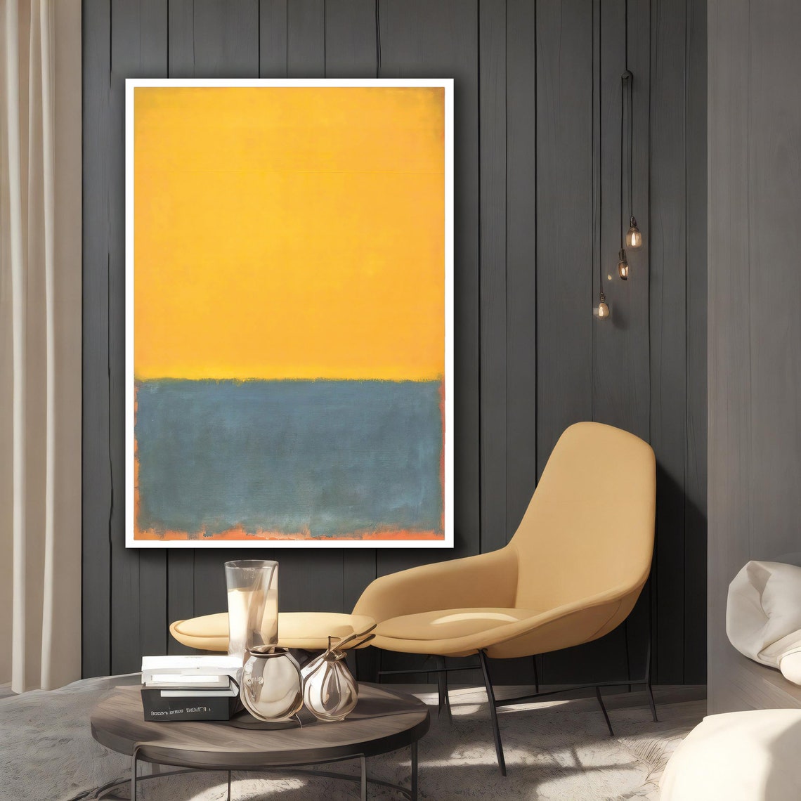 Mark Rothko Yellow Gray Color Field Abstract Modern Art Poster - Image 2