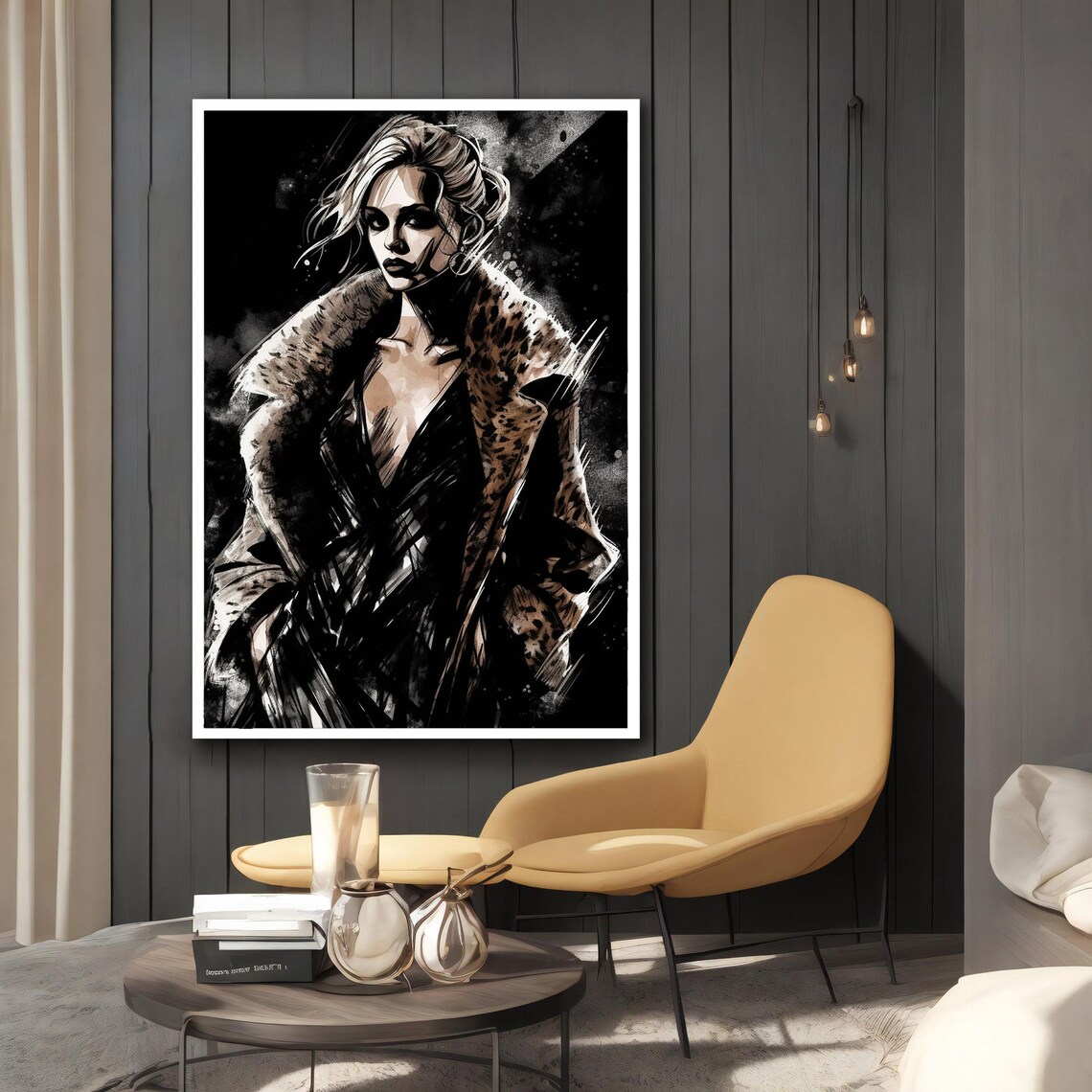 Abstract Woman Oil Painting, Modern Art Print - Image 2