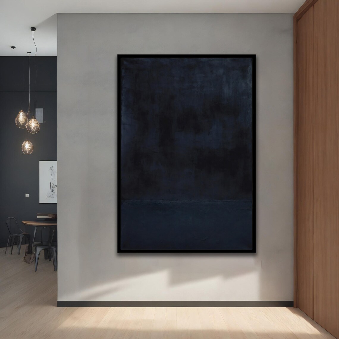 Mark Rothko-Inspired Navy Blue Wall Art Print - Image 5