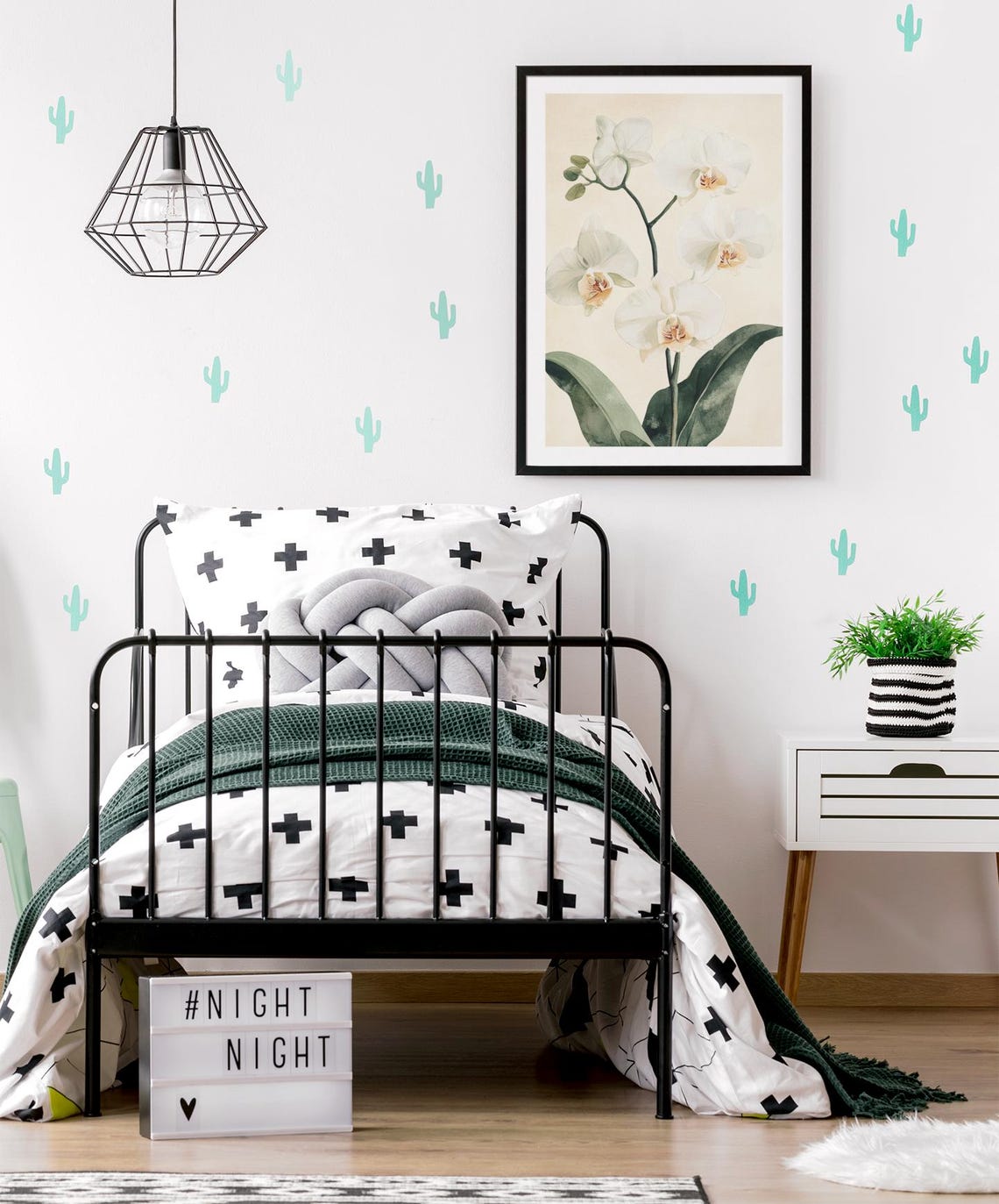 White Phalaenopsis Orchid Blooms Elegant Watercolor Floral Poster - Image 3