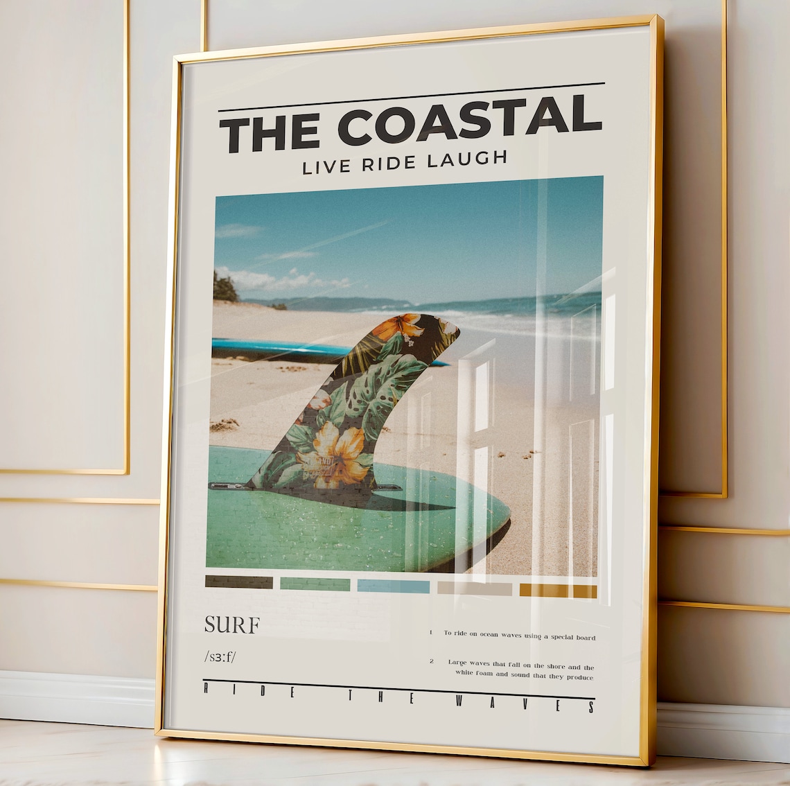 Surf Board Coastal Surf Up Poster, Ocean Decor
