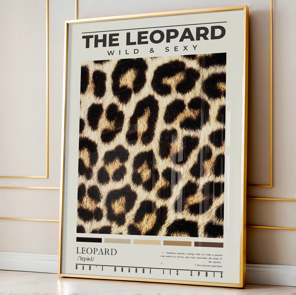 The Leopard Wild And Sexy Dictionary Definition Fur Spots Poster - Image 2