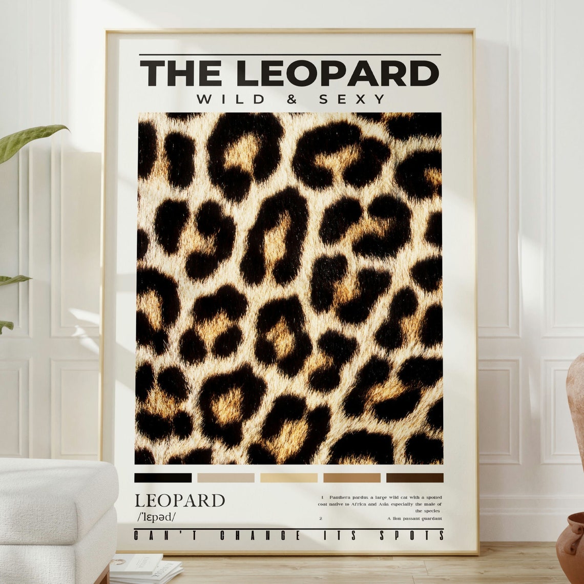 Leopard Wall Art Leopard Pattern Poster Preppy Bedroom Wall Decor Aesthetic Trendy Definition Print Gift For Her