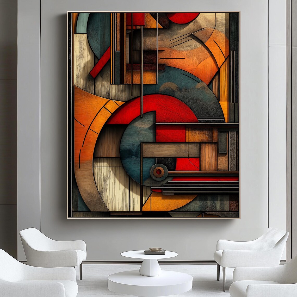 Geometric Abstract Art, Modern Wall Decor - Image 4