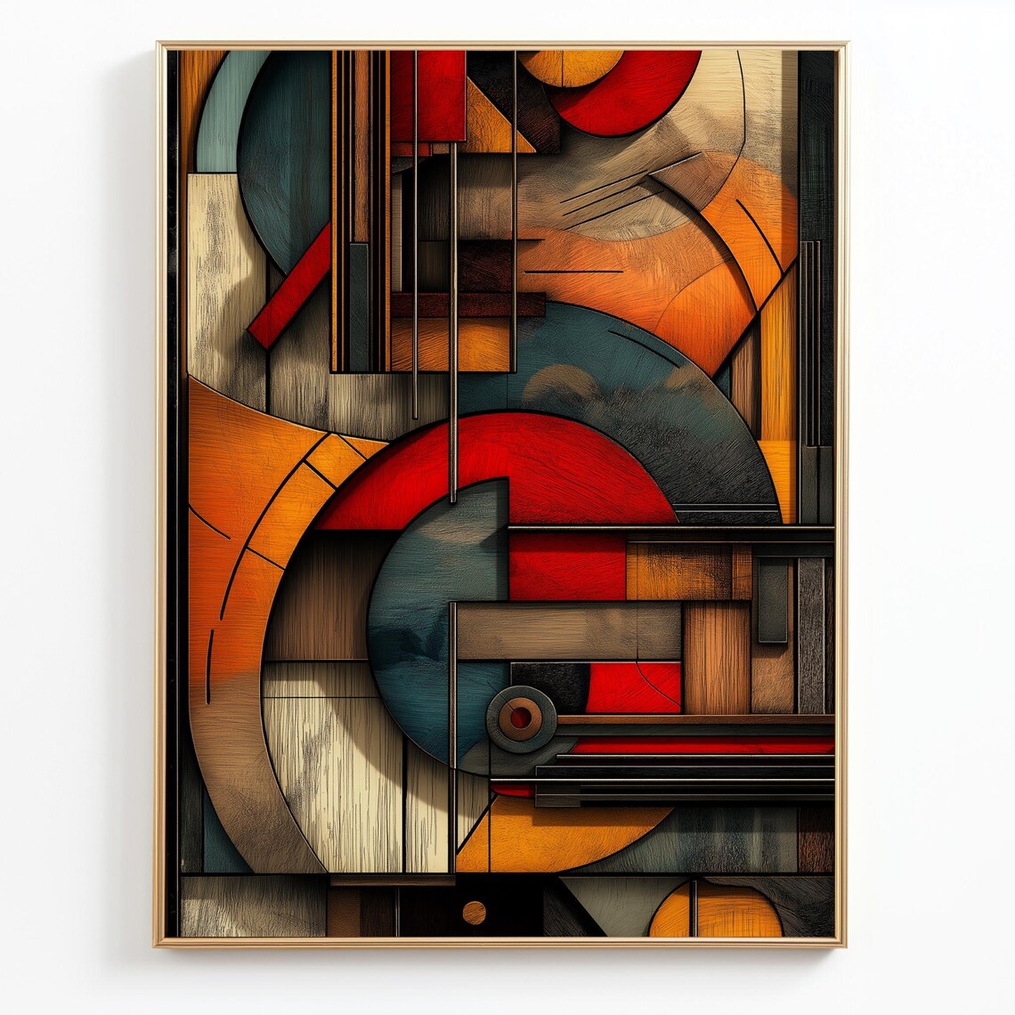 Geometric Abstract Art, Modern Wall Decor - Image 3