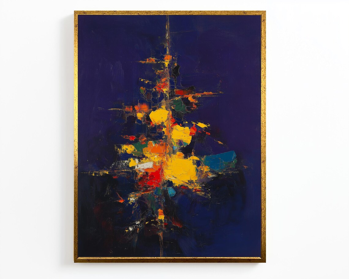 Bold Abstract Explosion Art Vibrant Color Burst Painting Modern Dynamic Wall Decor Textured Abstract Artwork For Home - Image 4